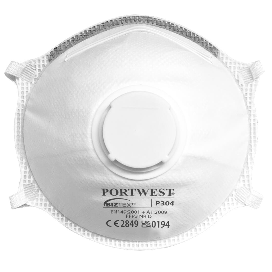 P304 - FFP3 Valved Dolomite Light Cup Respirator - 10pk